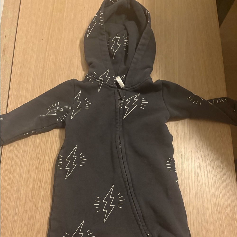 ⚡️⚡️ Gray Lightning Hoodie onesie ⚡️⚡️